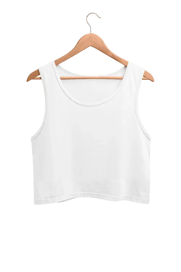 Women's Plain Crop Tank | White - Avaiya Store