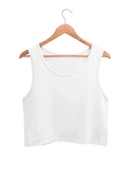 Women's Plain Crop Tank | White - Avaiya Store