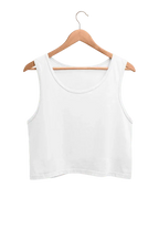 Women's Plain Crop Tank | White - Avaiya Store