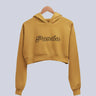 Panda | Women’s Crop Hoodie | Mustard Yellow - Avaiya Store