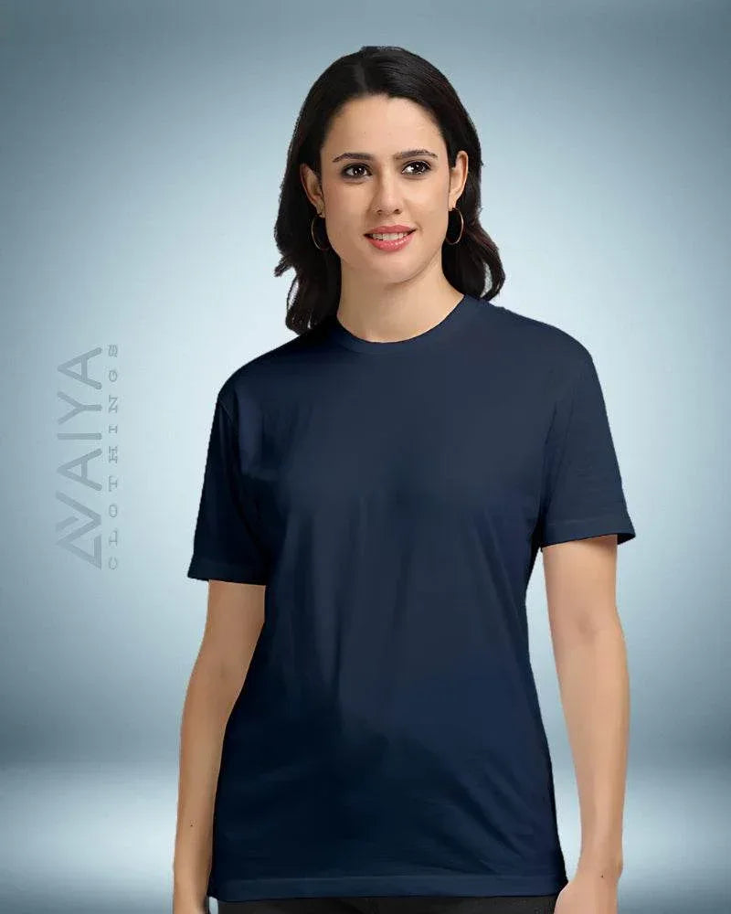 Supima Cotton T-Shirt for Men & Women | Navy Blue - Avaiya Store