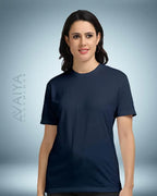 Supima Cotton T-Shirt for Men & Women | Navy Blue - Avaiya Store