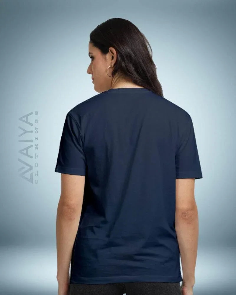 Supima Cotton T-Shirt for Men & Women | Navy Blue - Avaiya Store