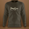 Positive Sweatshirt | Unisex | Olive Green - Avaiya Store