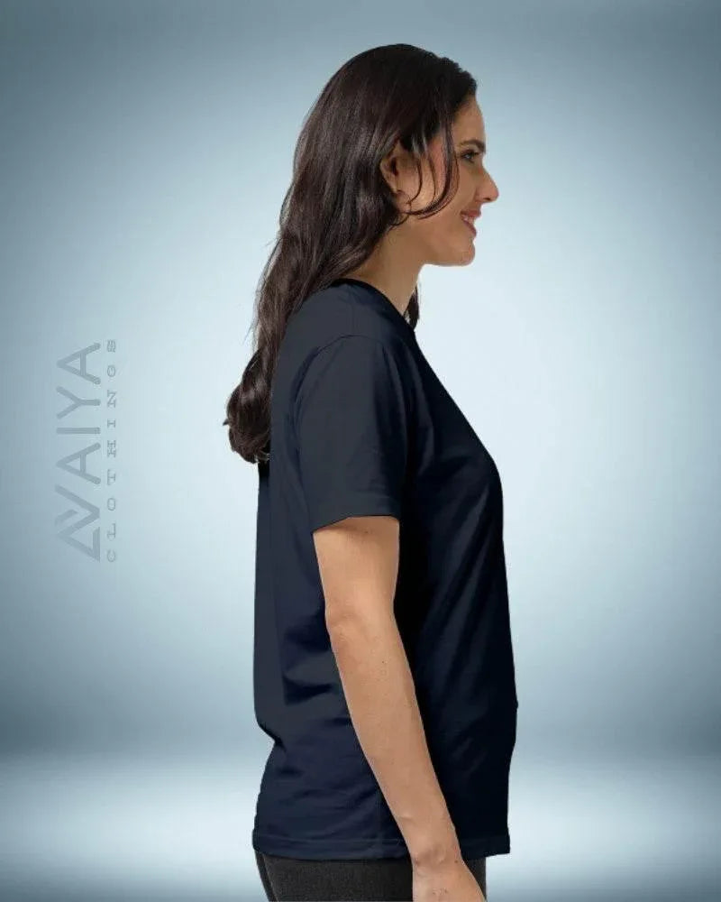Supima Cotton T-Shirt for Men & Women | Navy Blue - Avaiya Store