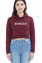 Avaiya's Women’s Crop Hoodie | Maroon - Avaiya Store