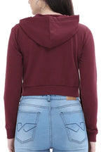 Keep Flying | Women’s Crop Hoodie | Maroon - Avaiya Store