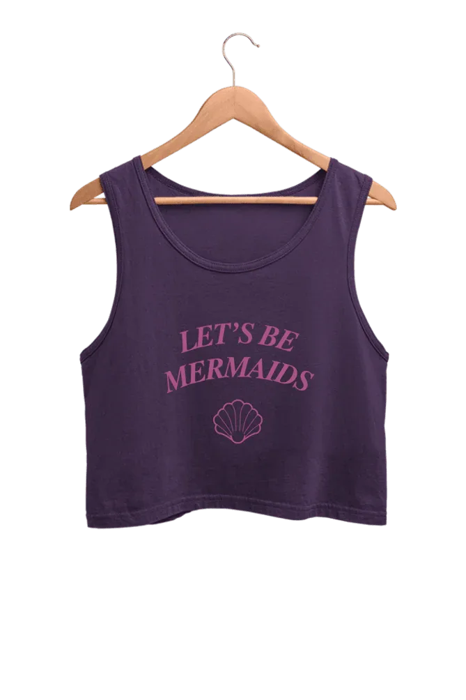 Let's Be Mermaids | Women’s Crop Tank | Purple - Avaiya Store