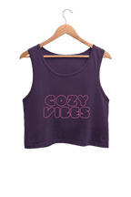 Cozy Vibes | Women’s Crop Tank | Purple - Avaiya Store