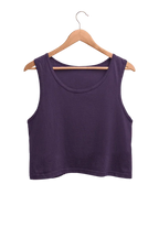 Women's Plain Crop Tank | Purple - Avaiya Store