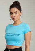 Professional Manipulator | Women Crop Top | SkyBlue - Avaiya Store