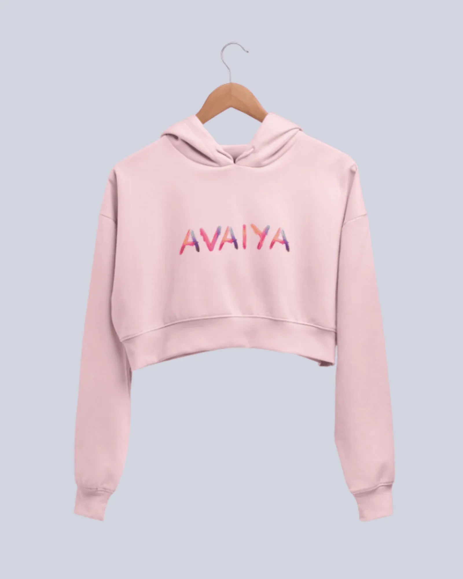 Avaiya's Women’s Crop Hoodie | Light Baby Pink - Avaiya Store