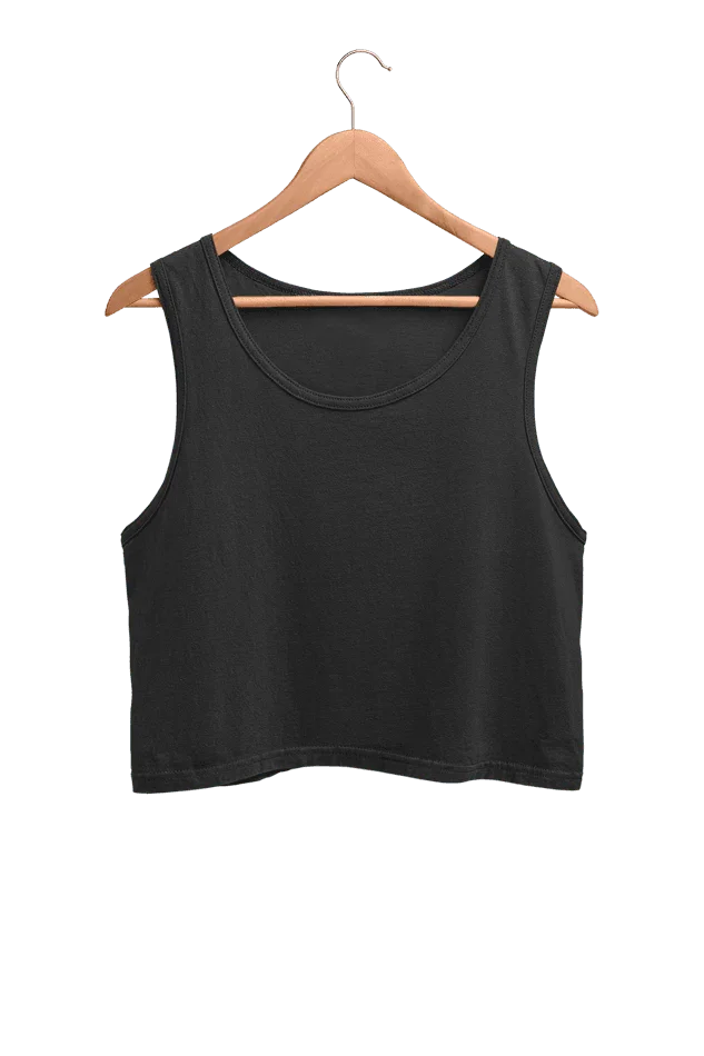 Women's Plain Crop Tank | Black - Avaiya Clothings