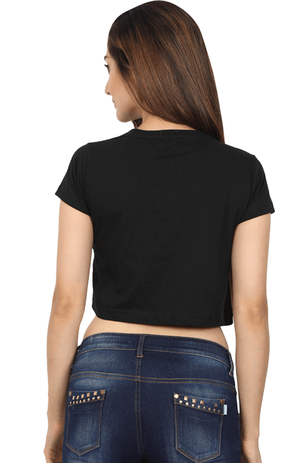 Little Wildlife | Women Crop Top | Black - Avaiya Clothings