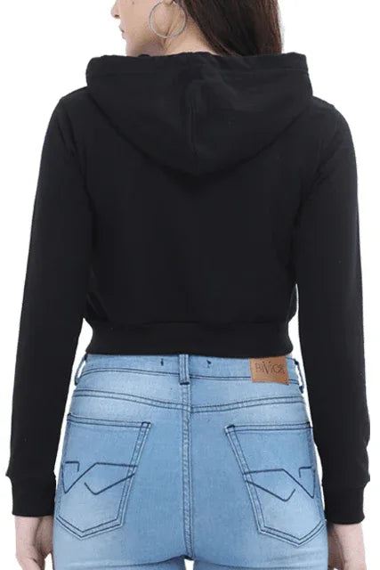 Avaiya's Women’s Crop Hoodie | Black - Avaiya Store