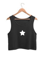Star | Women’s Crop Tank | Black - Avaiya Store