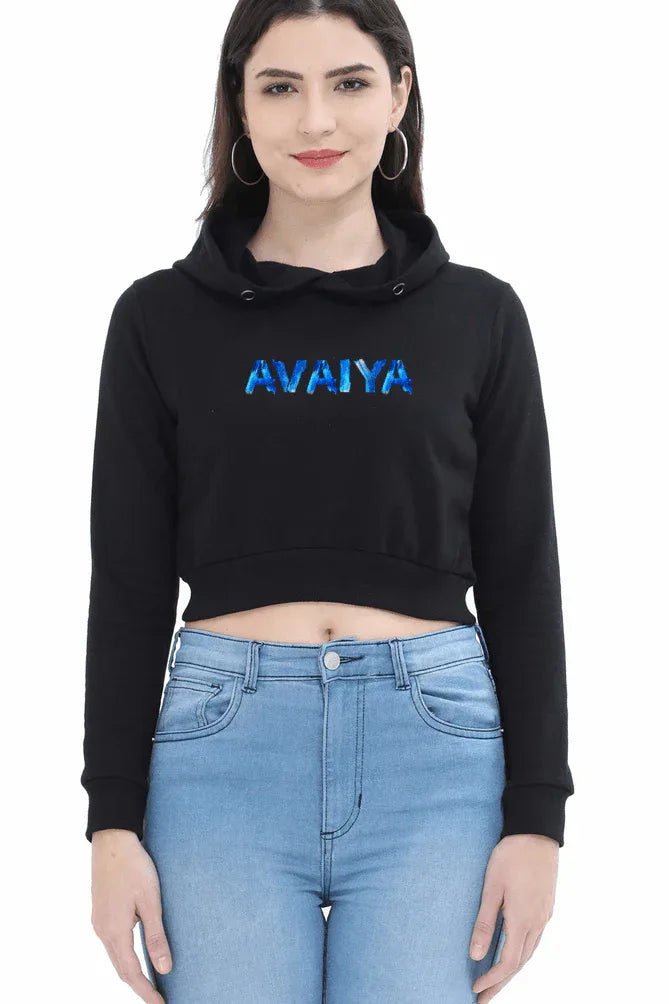 Avaiya's Women’s Crop Hoodie | Black - Avaiya Store