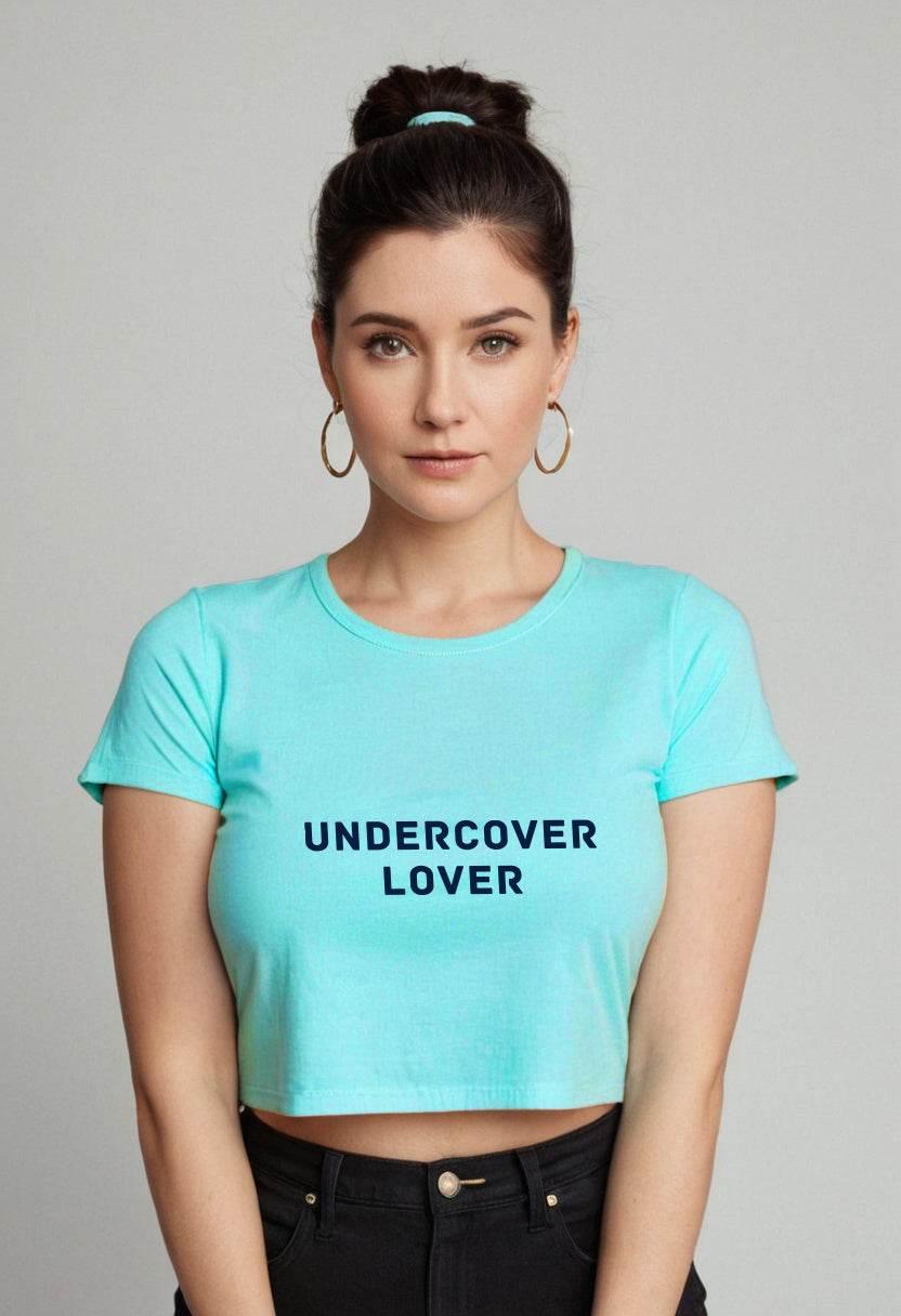 Undercover Lover | Women Crop Top | SkyBlue - Avaiya Store