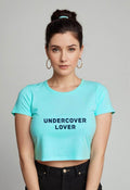 Undercover Lover | Women Crop Top | SkyBlue - Avaiya Store