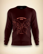 Set Yourself Free Sweatshirt | Unisex | Maroon - Avaiya Clothings