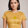 Everything Will Be Fine | Women Crop Top | Golden Yellow - Avaiya Store