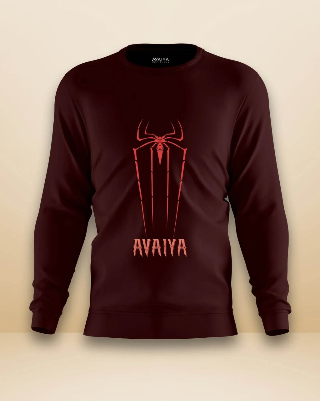 Spider Avaiya Sweatshirt | Unisex | Maroon - Avaiya Store
