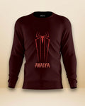 Spider Avaiya Sweatshirt | Unisex | Maroon - Avaiya Store