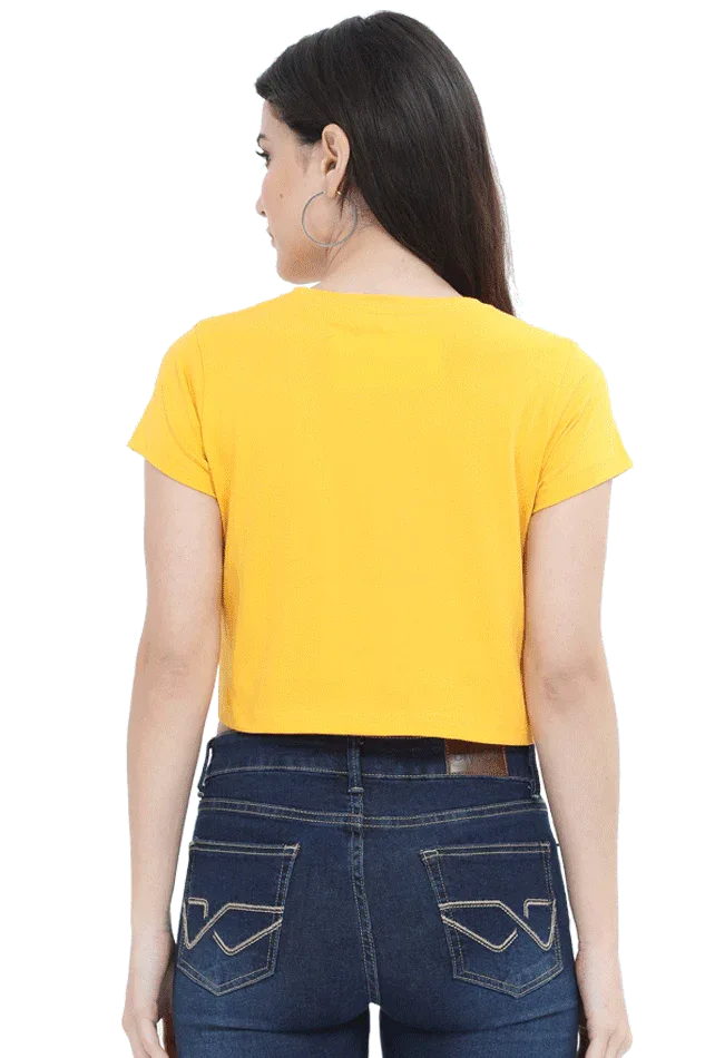 Everything Will Be Fine | Women Crop Top | Golden Yellow - Avaiya Store