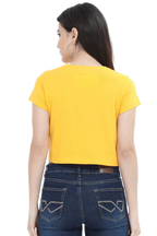 Everything Will Be Fine | Women Crop Top | Golden Yellow - Avaiya Store