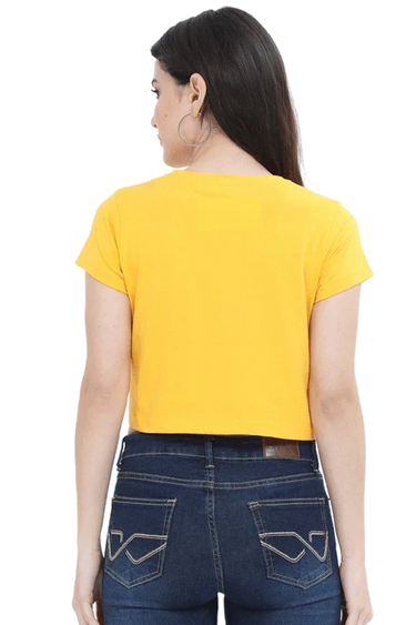 Everything Will Be Fine | Women Crop Top | Golden Yellow - Avaiya Store