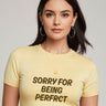 Sorry For | Women Crop Top | Beige - Avaiya Store