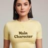 Main Charecter | Women Crop Top | Beige - Avaiya Store