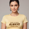 When In Doubt | Women Crop Top | Beige - Avaiya Store