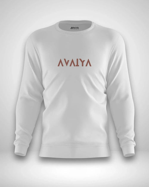 Avaiya Name Sweatshirt | Unisex | White - Avaiya Store