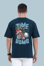 Time bomb Oversized T-Shirt | Petrol Blue | Premium Quality by AvaiYa | Unisex - Avaiya Store