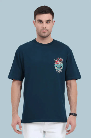 Not Only For music | Oversized T-Shirt | Petrol Blue - Avaiya Store