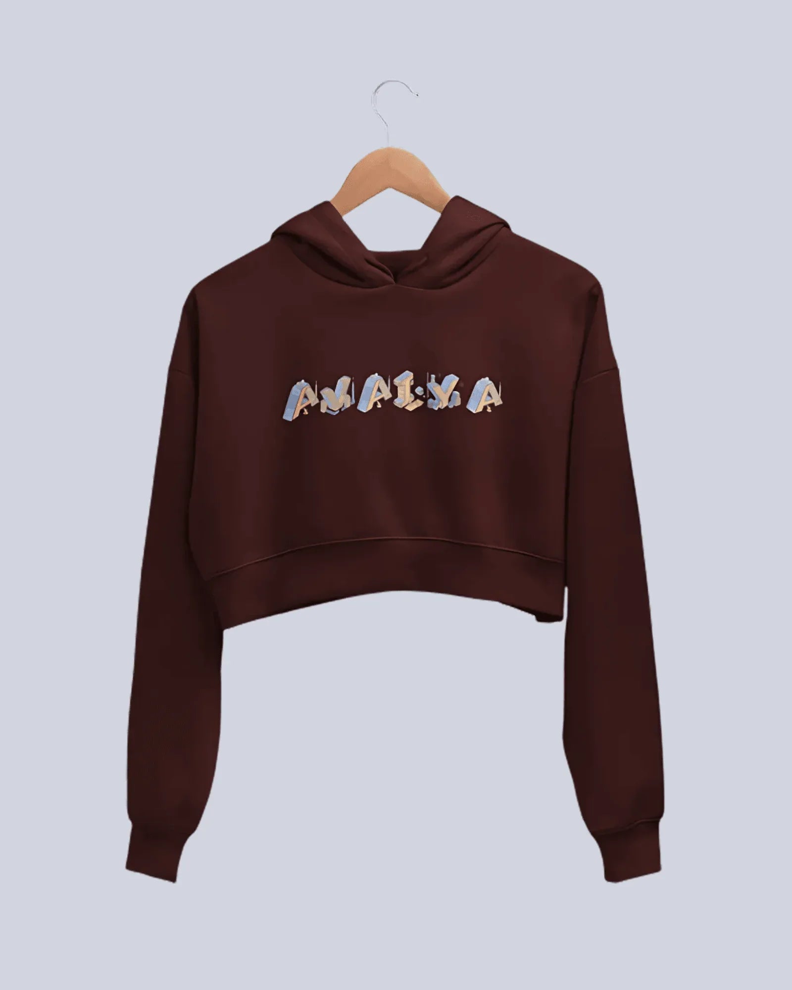 Avaiya's Women’s Crop Hoodie | Maroon - Avaiya Store
