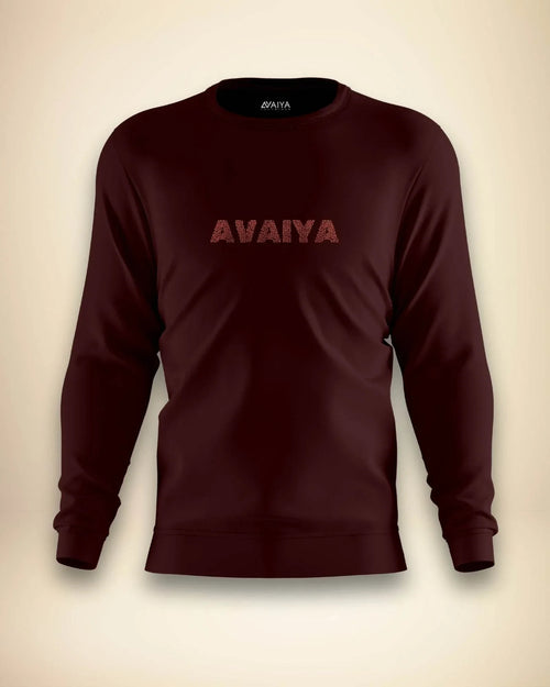 Avaiya Name Sweatshirt | Unisex | Maroon - Avaiya Store