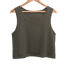 Women's Plain Crop Tank | Olive Green - Avaiya Store