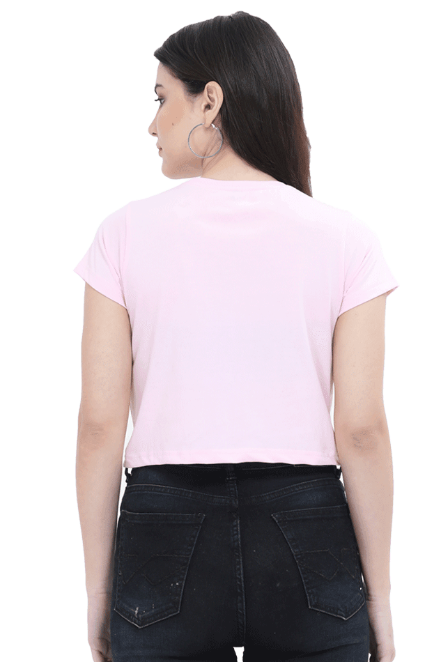 One Boyfriend | Women Crop Top | Baby Light Pink - Avaiya Clothings
