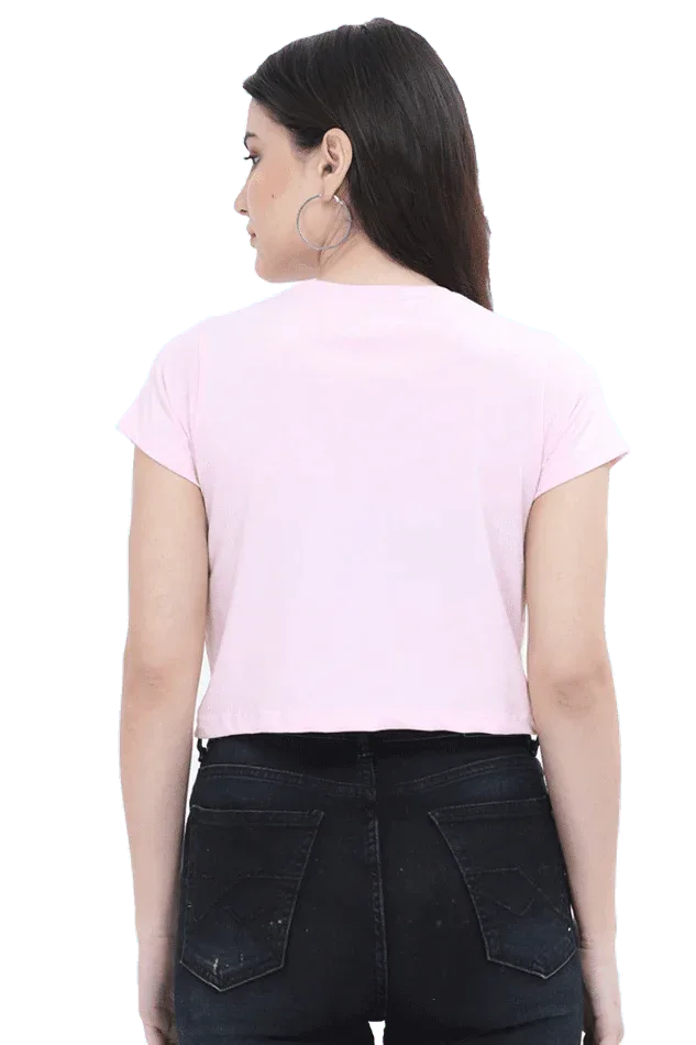 Pretty Little Girl | Women Crop Top | Light Baby Pink - Avaiya Store