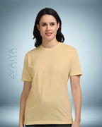 Supima Cotton T-Shirt for Men & Women | Beige - Avaiya Store