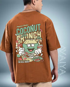 Coconut Crunch Oversized T-Shirt | Coral | Premium Quality by AvaiYa | Unisex - Avaiya Store