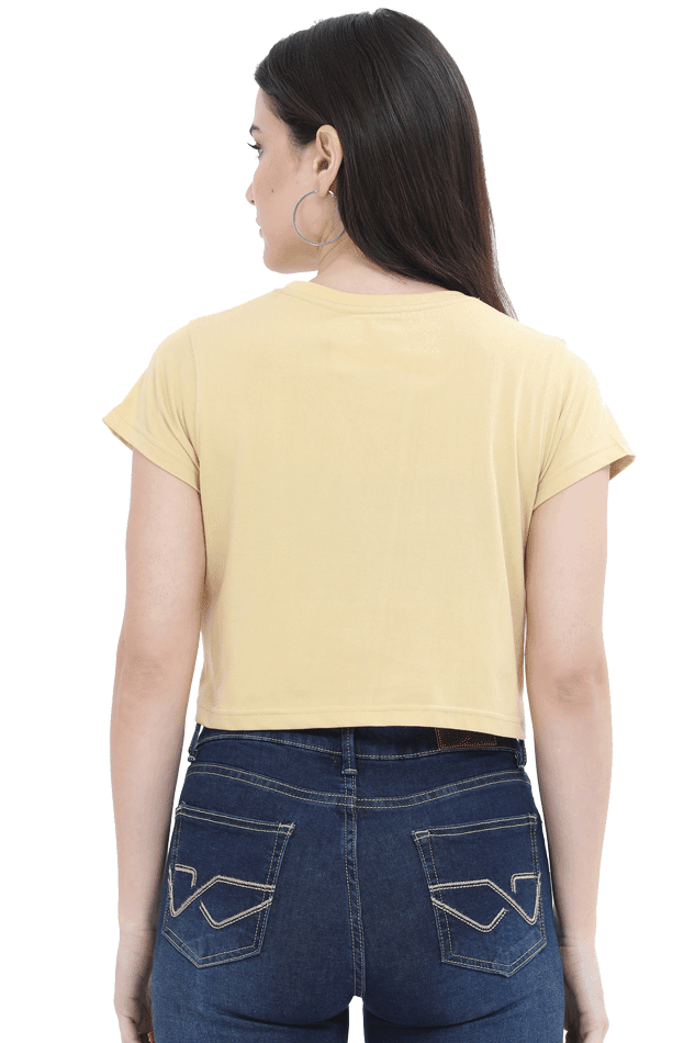 Main Charecter | Women Crop Top | Beige - Avaiya Clothings