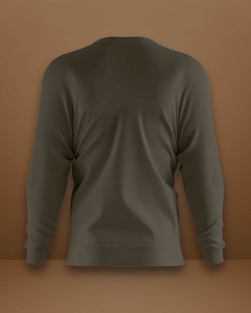 Good Vibes Only Sweatshirt | Unisex | Olive Green - Avaiya Clothings