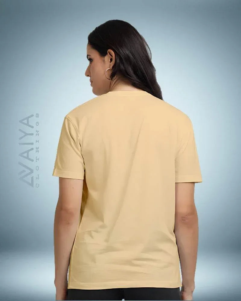 Supima Cotton T-Shirt for Men & Women | Beige - Avaiya Store