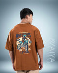 Motorcross Oversized T-Shirt | Coral | Premium Quality by AvaiYa | Unisex - Avaiya Store