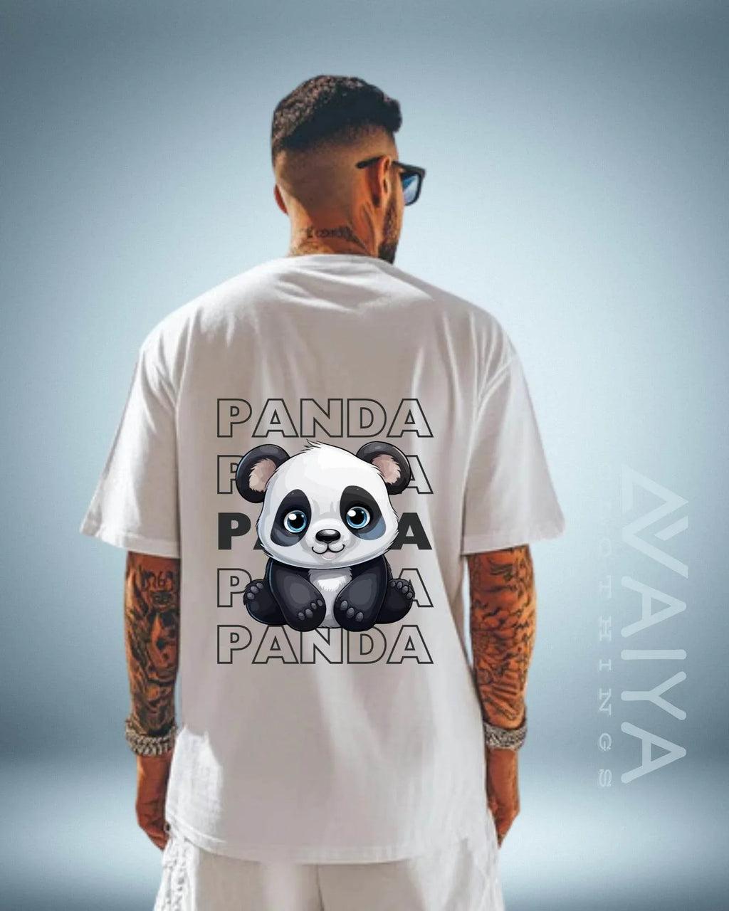 Panda Oversized T-Shirt | White | Premium Quality by AvaiYa - Avaiya Store