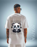 Panda Oversized T-Shirt | White | Premium Quality by AvaiYa - Avaiya Store