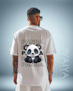 Panda Oversized T-Shirt | White | Premium Quality by AvaiYa - Avaiya Store